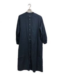 nest Robe（ネストローブ）の古着「起毛ギャザースリーブワンピース」｜ネイビー