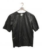 PAUL SMITHポールスミス）の古着「ラムレザーtシャツ」｜ブラック