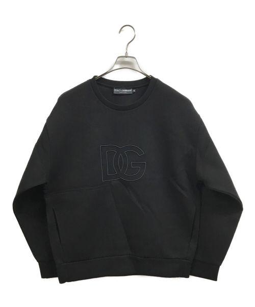 DOLCE & GABBANA（ドルチェ＆ガッバーナ）DOLCE & GABBANA (ドルチェ＆ガッバーナ) Embossed Logo Sweatshirt ブラック サイズ:46の古着・服飾アイテム