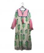 SZ Blockprintsエスゼットブロックプリント）の古着「SILK JODHPUR DRESS」｜ベージュ