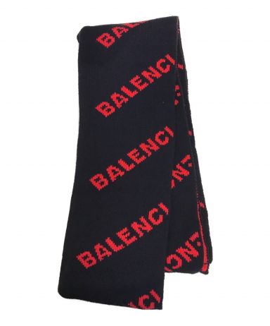 [中古]BALENCIAGA(バレンシアガ)のメンズ ファッション小物 18AW Logoウールジャカードマフラー