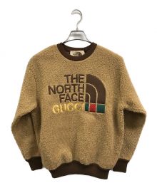 GUCCI×THE NORTH FACE（グッチ×ザ ノース フェイス）の古着「21SSコラボ フロントロゴ刺繍スウェット」｜ベージュ