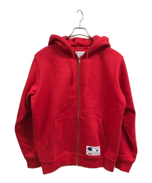 SUPREME（シュプリーム）SUPREME (シュプリーム) Champion (チャンピオン) Arc Logo Zip Up Sweat レッド サイズ:MEDIUMの古着・服飾アイテム