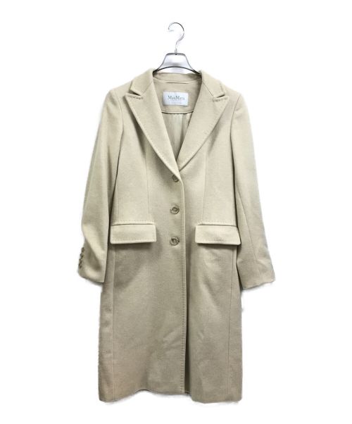 MaxMara（マックスマーラ）MaxMara (マックスマーラ) カシミヤ3Bロングコート ベージュ サイズ:40の古着・服飾アイテム