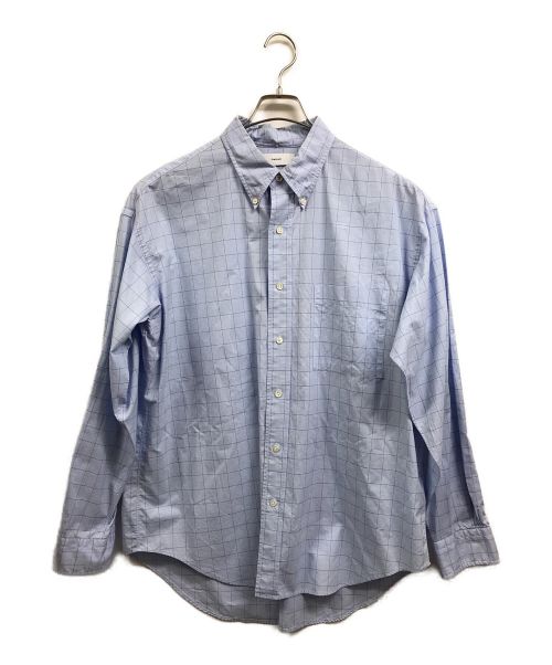 Graphpaper（グラフペーパー）Graphpaper (グラフペーパー) Thomas Mason L/S B.D Box Shirt ブルー サイズ:Mの古着・服飾アイテム