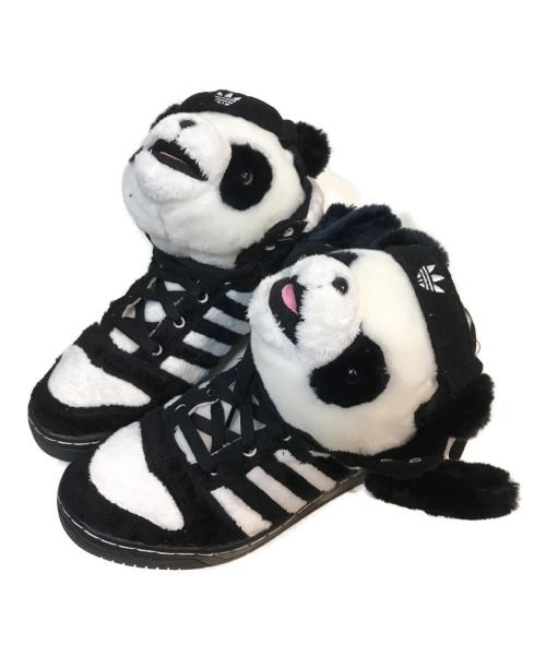 adidas（アディダス）adidas (アディダス) JEREMY SCOTT (ジェレミースコット) パンダベアースニーカー ブラック×ホワイト サイズ:US8 1/2/UK8/FR42の古着・服飾アイテム