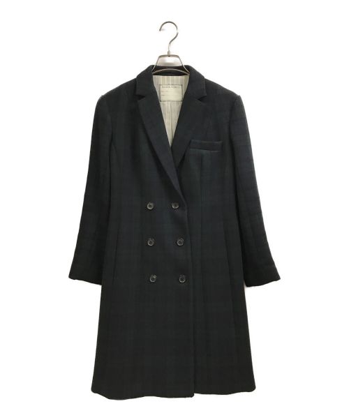 Black Fleece by BROOKS BROTHERS（ブラックフリース バイ ブルックスブラザーズ）Black Fleece by BROOKS BROTHERS (ブラックフリース バイ ブルックスブラザーズ) ダブルブレストロングコート ネイビー×グリーン サイズ:BB1の古着・服飾アイテム