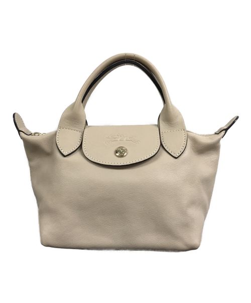 LONGCHAMP（ロンシャン）LONGCHAMP (ロンシャン) ル・プリアージュキュイールショルダーバッグ ベージュの古着・服飾アイテム