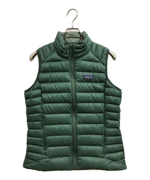 Patagonia（パタゴニア）Patagonia (パタゴニア) ウィメンズ・ダウン・セーター・ベスト グリーン サイズ:Mの古着・服飾アイテム