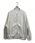 BLURHMSブラームス）の古着「LIGHT SWEAT CREW ZIP」｜グレー