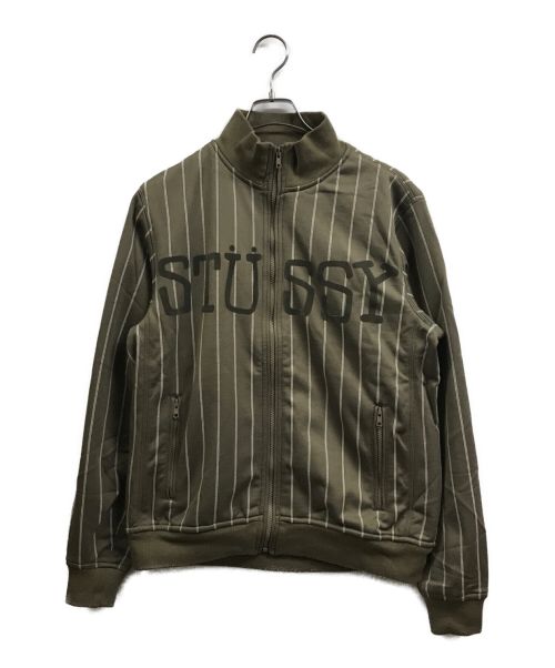 OLD STUSSY（オールドステューシー）OLD STUSSY (オールドステューシー) ロゴトラックジャケット ブラウン×ホワイト サイズ:Mの古着・服飾アイテム