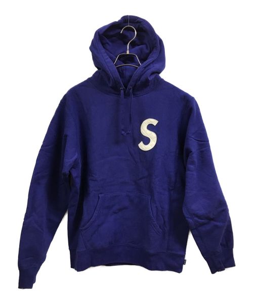 SUPREME（シュプリーム）SUPREME (シュプリーム) S Logoレザーキルトパーカー ネイビー サイズ:Mの古着・服飾アイテム