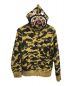 A BATHING APE (アベイシングエイプ) 1ST CAMO SHARK FULL ZIP HOODIE イエロー サイズ:M：19800円