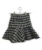 EmiriaWizエミリアウィズ）の古着「Tweed peplum flare skirt」｜ブラック