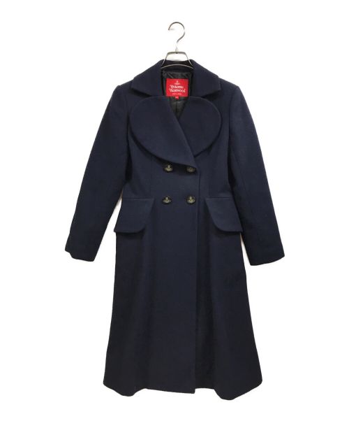 Vivienne Westwood RED LABEL（ヴィヴィアンウエストウッドレッドレーベル）Vivienne Westwood RED LABEL (ヴィヴィアンウエストウッドレッドレーベル) ウールナイロンメルトンラブコート ネイビー サイズ:Mの古着・服飾アイテム