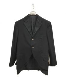 Yohji Yamamoto pour homme（ヨウジヤマモト プールオム）の古着「07SSウールギャバレイヤードテーラードジャケット」｜ブラック