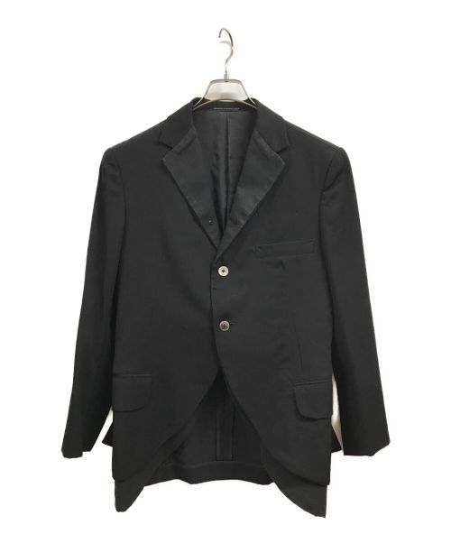 Yohji Yamamoto pour homme（ヨウジヤマモト プールオム）Yohji Yamamoto pour homme (ヨウジヤマモト プールオム) 07SSウールギャバレイヤードテーラードジャケット ブラック サイズ:1の古着・服飾アイテム