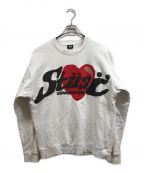 stussy×CPFMステューシー×カクタスプラント フリーマーケット）の古着「21SS HEART CREWNECK SWEATSHIRT」｜ホワイト