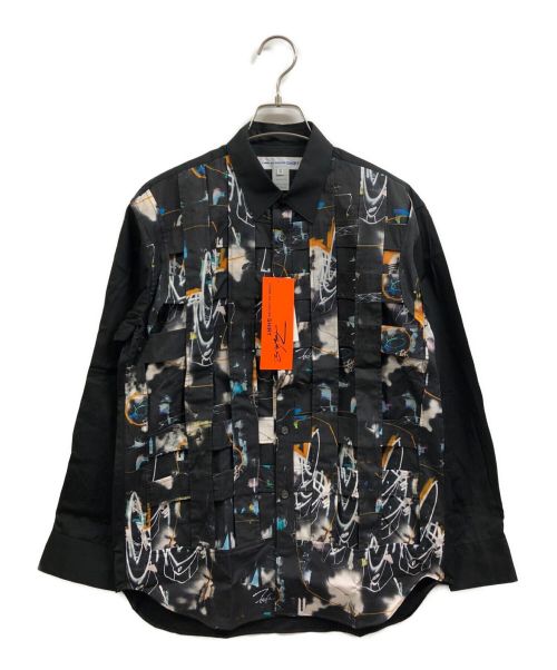 COMME des GARCONS SHIRT（コムデギャルソンシャツ）COMME des GARCONS SHIRT (コムデギャルソンシャツ) FUTURA (フューチュラ) 20AW print grid shirt ブラック サイズ:XSの古着・服飾アイテム