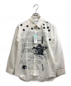 COMME des GARCONS SHIRT×Jean Michel Basquiatコムデギャルソンシャツ×ジャン・ミシェル・バスキア）の古着「18AWグラフィックシャツ」｜ホワイト