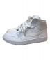 NIKE (ナイキ) AIR JORDAN 1 MID ホワイト サイズ:US9/UK8EUR42.5/27：12800円