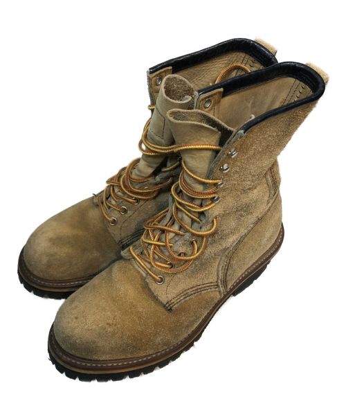 RED WING（レッドウィング）RED WING (レッドウィング) 90'sスウェードロガーブーツ ベージュ サイズ:7 1/2の古着・服飾アイテム