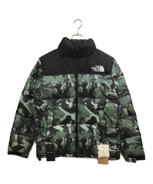 THE NORTH FACE（ザ ノース フェイス）THE NORTH FACE (ザ ノース フェイス) ノベルティー ヌプシジャケット ブラック×グリーン サイズ:XXL 未使用品の古着・服飾アイテム