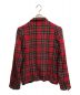 BLACK COMME des GARCONS (ブラック コムデギャルソン) チェック柄テーラードジャケット レッド×グリーン サイズ:M：12800円