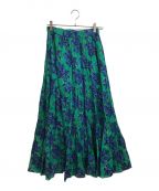 sara mallikaサラマリカ）の古着「フラワープリントスカート」｜グリーン