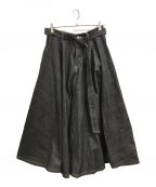 foufouフーフー）の古着「super flare denim skirt」｜ブラック