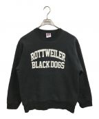 ROTT WEILERロットワイラー）の古着「2 LINE B.D SWEATER」｜ブラック