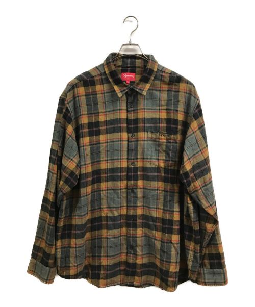 SUPREME（シュプリーム）SUPREME (シュプリーム) Plaid Flannel Shirt ブラウン サイズ:XLの古着・服飾アイテム