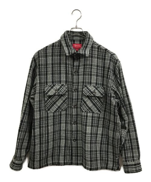 SUPREME（シュプリーム）SUPREME (シュプリーム) 22AW HEAVY FLANNEL SHIRT グレー×ブラック サイズ:Mの古着・服飾アイテム