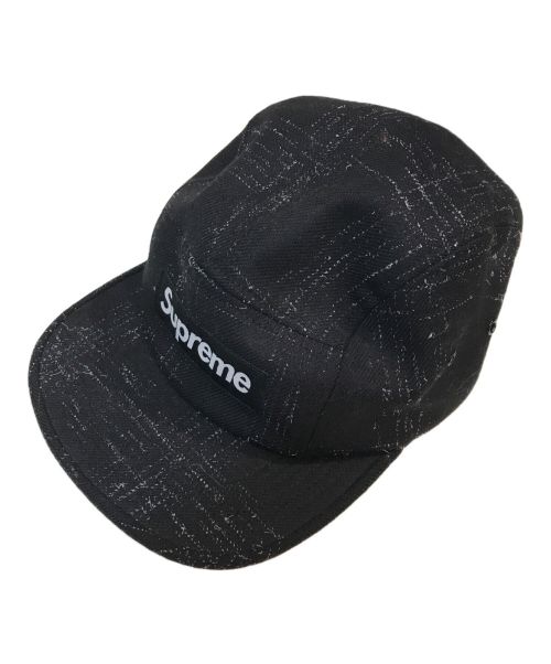 SUPREME（シュプリーム）SUPREME (シュプリーム) Broken Tweed Camp Cap ブラックの古着・服飾アイテム