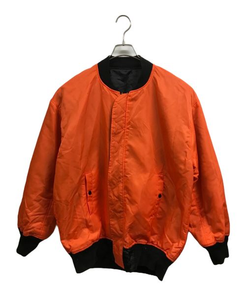 stussy（ステューシー）stussy (ステューシー) リバーシブルMA-1 ブラック×オレンジ サイズ:Mの古着・服飾アイテム