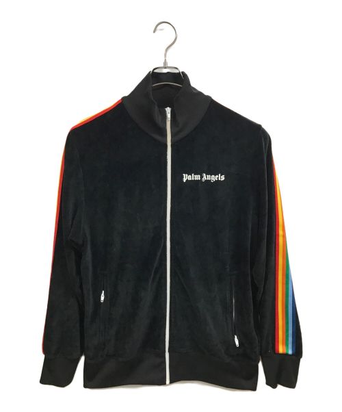 Palm Angels（パーム エンジェルス）Palm Angels (パーム エンジェルス) RAINBOW CHENILLE TRACK JACKET ブラック サイズ:XLの古着・服飾アイテム