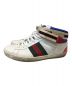 GUCCI (グッチ) stripe high-top sneaker ホワイト サイズ:8：15000円