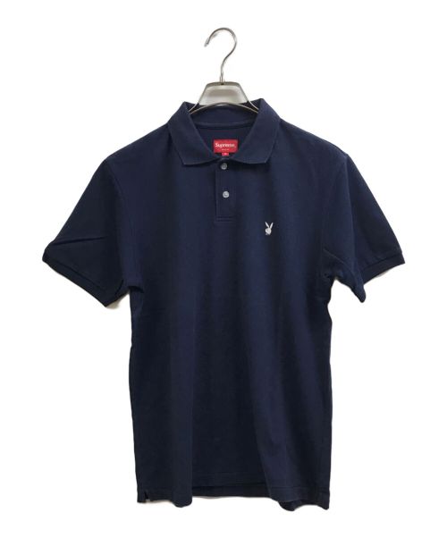 SUPREME（シュプリーム）SUPREME (シュプリーム) PLAY BOY (プレイボーイ) Pique Polo Shirt ネイビー サイズ:Mの古着・服飾アイテム