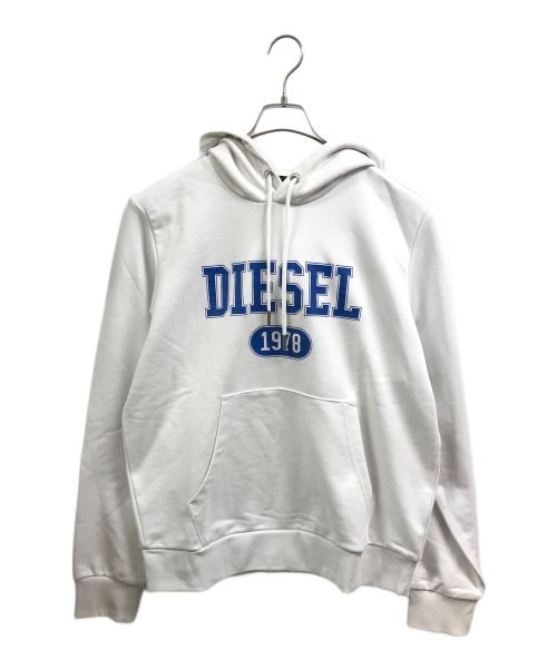 DIESEL（ディーゼル）DIESEL (ディーゼル) プルオーバーパーカー ホワイト サイズ:Lの古着・服飾アイテム