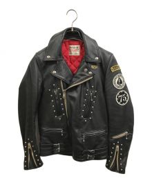 Lewis Leathers×Hysteric Glamour（ルイスレザース×ヒステリックグラマー）の古着「ライトニングレザージャケット」｜ブラック