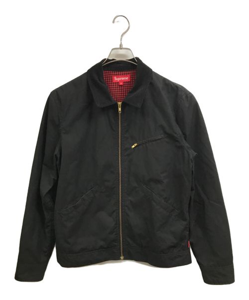 SUPREME（シュプリーム）SUPREME (シュプリーム) the British Millerain (ザ ブリティッシュ ミラレイン) 12AW ワックスコットンジャケット ブラック サイズ:Sの古着・服飾アイテム