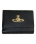 Vivienne Westwood（ヴィヴィアンウエストウッド）の古着「オーブマーク 口金 ステアレザー2つ折り財布」｜ブラック
