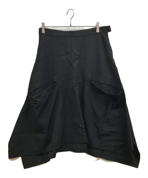 Y's（ワイズ）Y's (ワイズ) サイドポケットデザインフレアスカート ブラック サイズ:2の古着・服飾アイテム