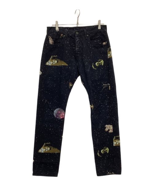 LEVI'S PReMIUM（リーバイスプレミアム）LEVI'S PReMIUM (リーバイスプレミアム) STAR WARS (スターウォーズ) 501® SLIM TAPER GALAXY AOP ブラック サイズ:32/32の古着・服飾アイテム