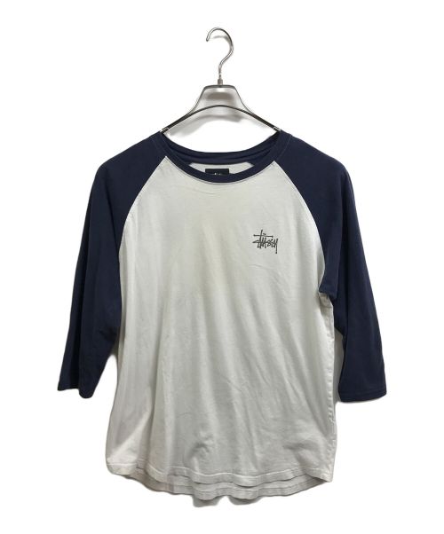 stussy（ステューシー）stussy (ステューシー) ラグランTシャツ ホワイト サイズ:Mの古着・服飾アイテム