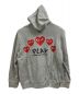 PLAY COMME des GARCONS (プレイ コムデギャルソン) ハートプリントジップパーカー グレー サイズ:XL：14000円