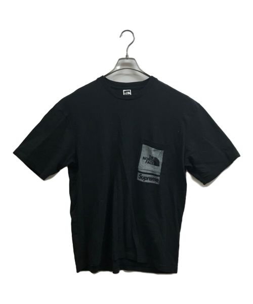 THE NORTH FACE（ザ ノース フェイス）THE NORTH FACE (ザ ノース フェイス) SUPREME (シュプリーム) Printed Pocket Tee ブラック サイズ:Sの古着・服飾アイテム