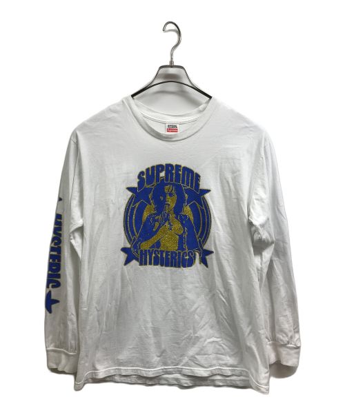 SUPREME（シュプリーム）SUPREME (シュプリーム) Hysteric Glamour (ヒステリックグラマー) 21SS  L/S Tee ホワイト サイズ:Lの古着・服飾アイテム