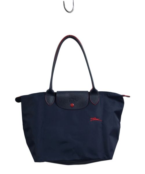 LONGCHAMP（ロンシャン）LONGCHAMP (ロンシャン) 折り畳み舟形トートバッグ ネイビーの古着・服飾アイテム