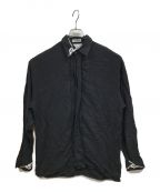 GOOUCHグーチ）の古着「90s刺繍レーヨンシャツ」｜ブラック